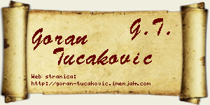 Goran Tucaković vizit kartica